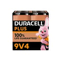 Алкални батерии 9V - Duracell Plus Power MN1604 9V - 4 броя