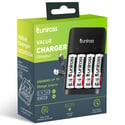 Зарядно за 4 акумулаторни батерии Uniross Value с 4 AA 1300 mAh