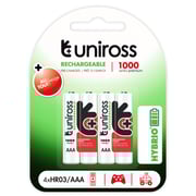  Акумулаторни батерии ААА Uniross Hybrio AAA / HR3  NIMH - 1000 mAh 1.2V