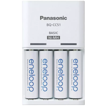 Зарядно за акумулаторни батерии АА/ААА Panasonic Eneloop с 4 АА х 1900 mAh