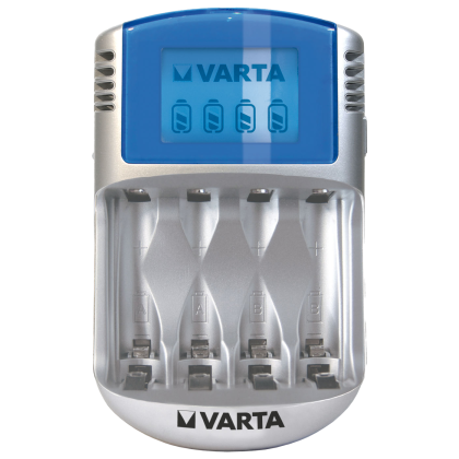 Зарядно за акумулаторни батерии VARTA с LCD дисплей и захранване с 12V за 4 батерии АА/ААА