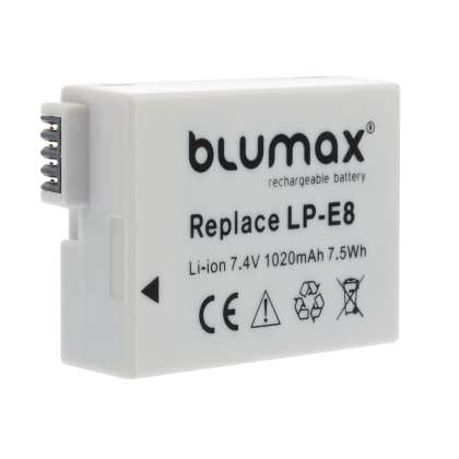 Blumax батерия за фотоапарат Canon LP-E8 1000mAh