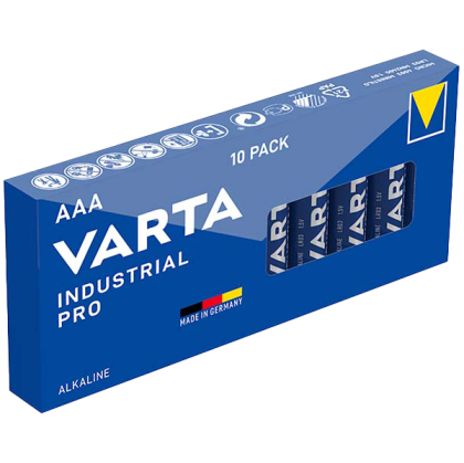 Алкални батерии ААА Varta Industrial Pro AAA - 10 броя
