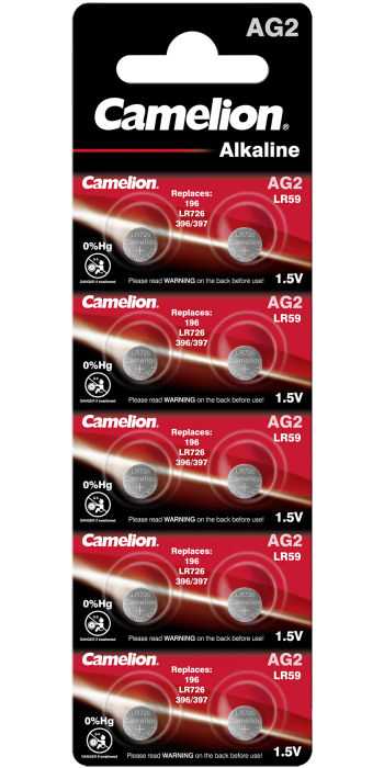 Алкални батерии AG2 Camelion - LR726 - 396 - 196