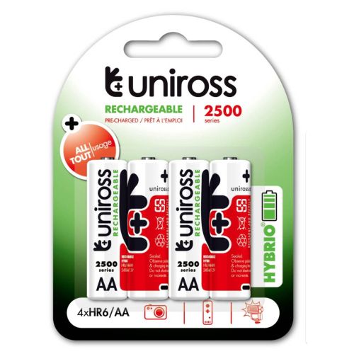 Акумулаторни батерии АА Uniross Hybrio AA / HR6  NIMH - 2500 mAh 1.2V