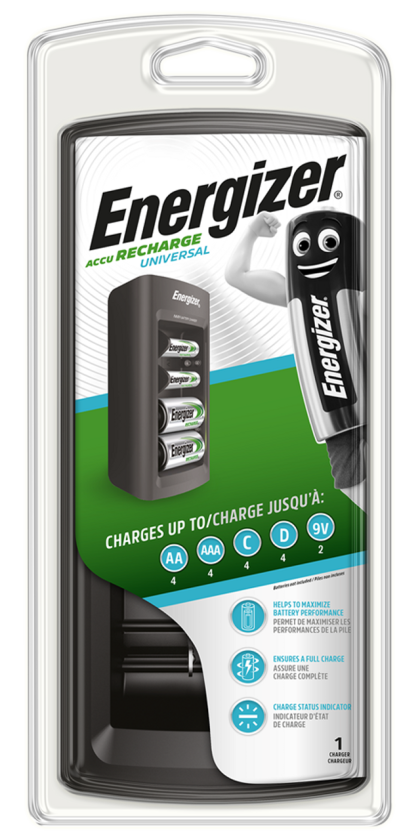 Универсално зарядно за акумулаторни батерии ENERGIZER за АА / ААА / C / D / 9V батерии